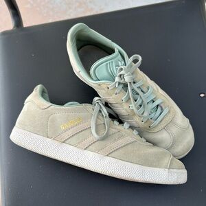 Adidas Gazelle Sneakers in Ice Green Mint with Gold Accents - 6